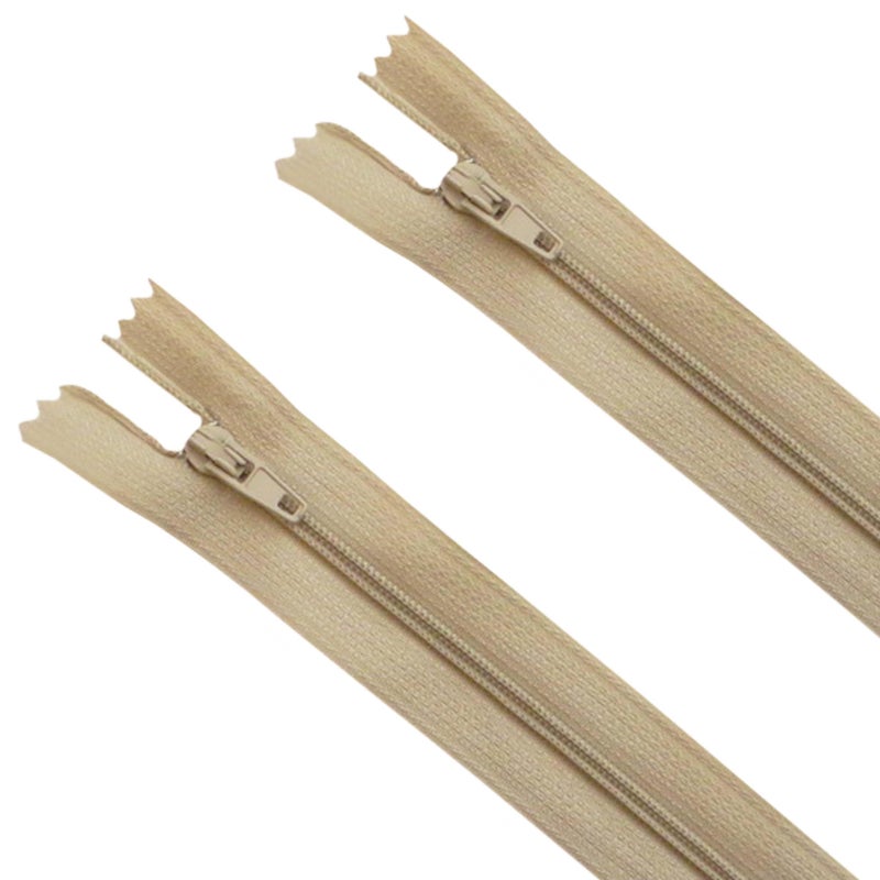 Seeking ROAM Standard Zippers, Nylon Coil, 2 Pieces (Khaki Tan, 20 "" Inches) - Image 1